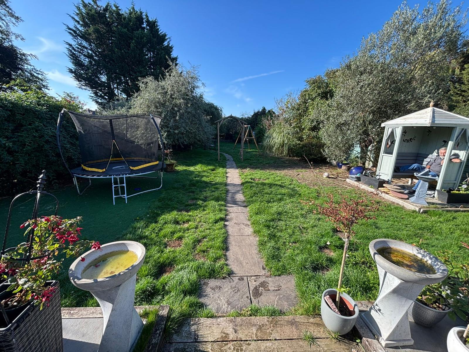 Garden before artificial grass installation