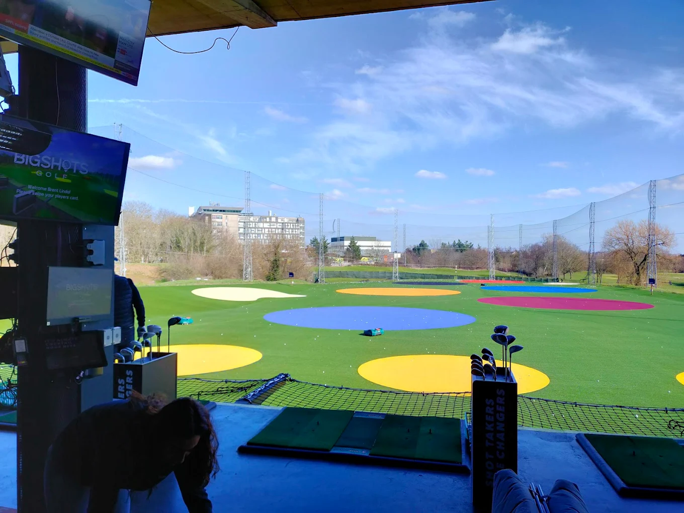 Driving range with coloured targets in Harrow
