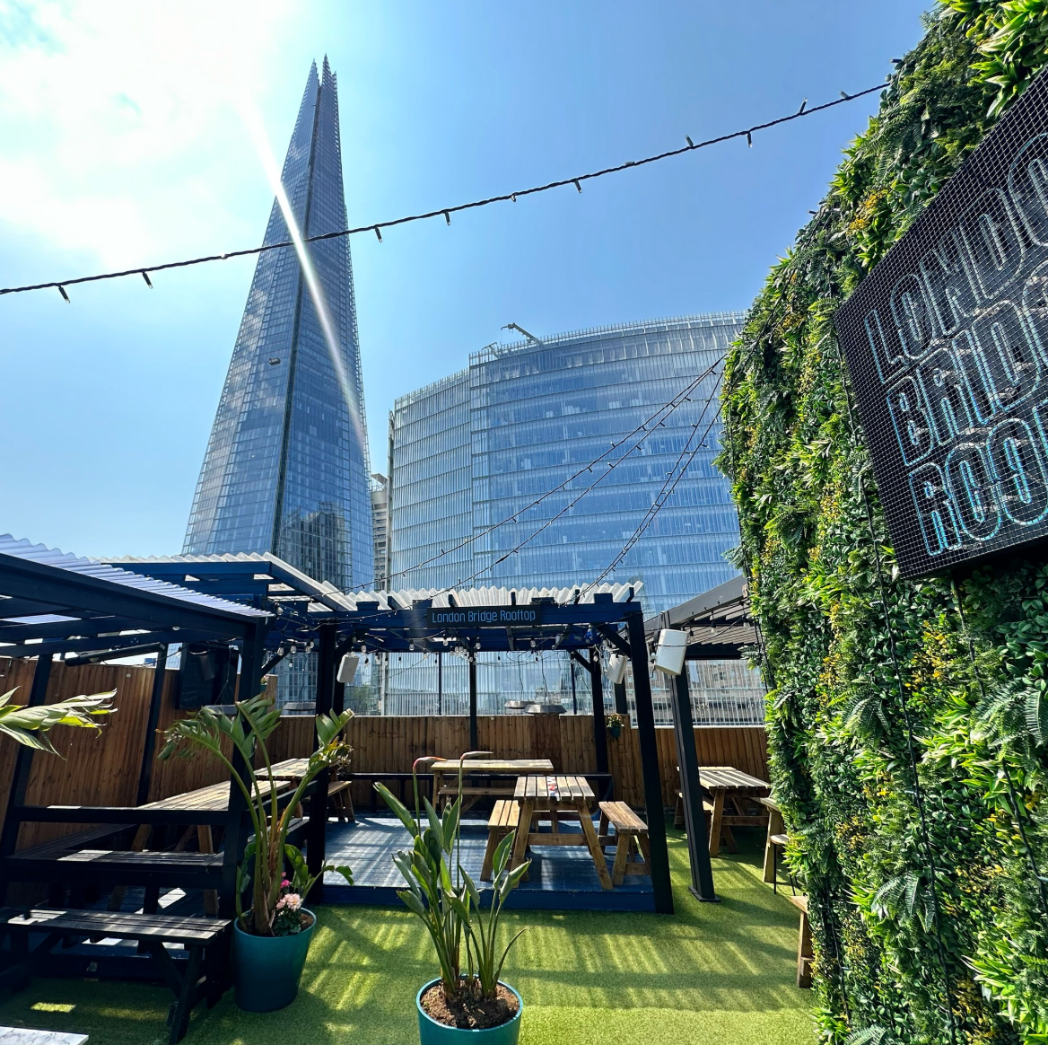 Rooftop terrace with Shard view at London Bridge