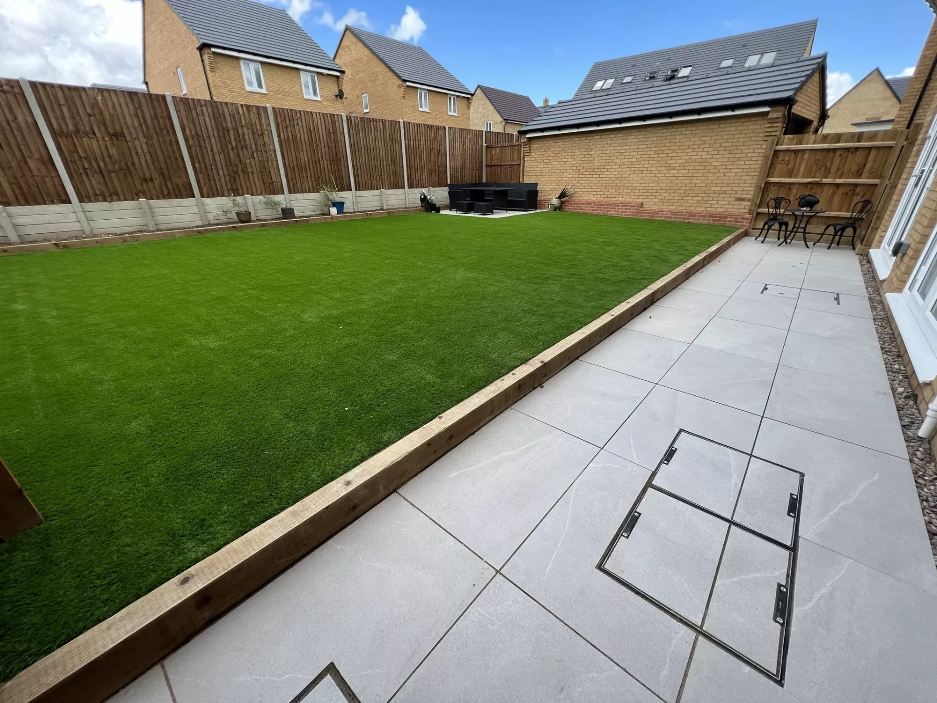 Modern back garden in Biggleswade