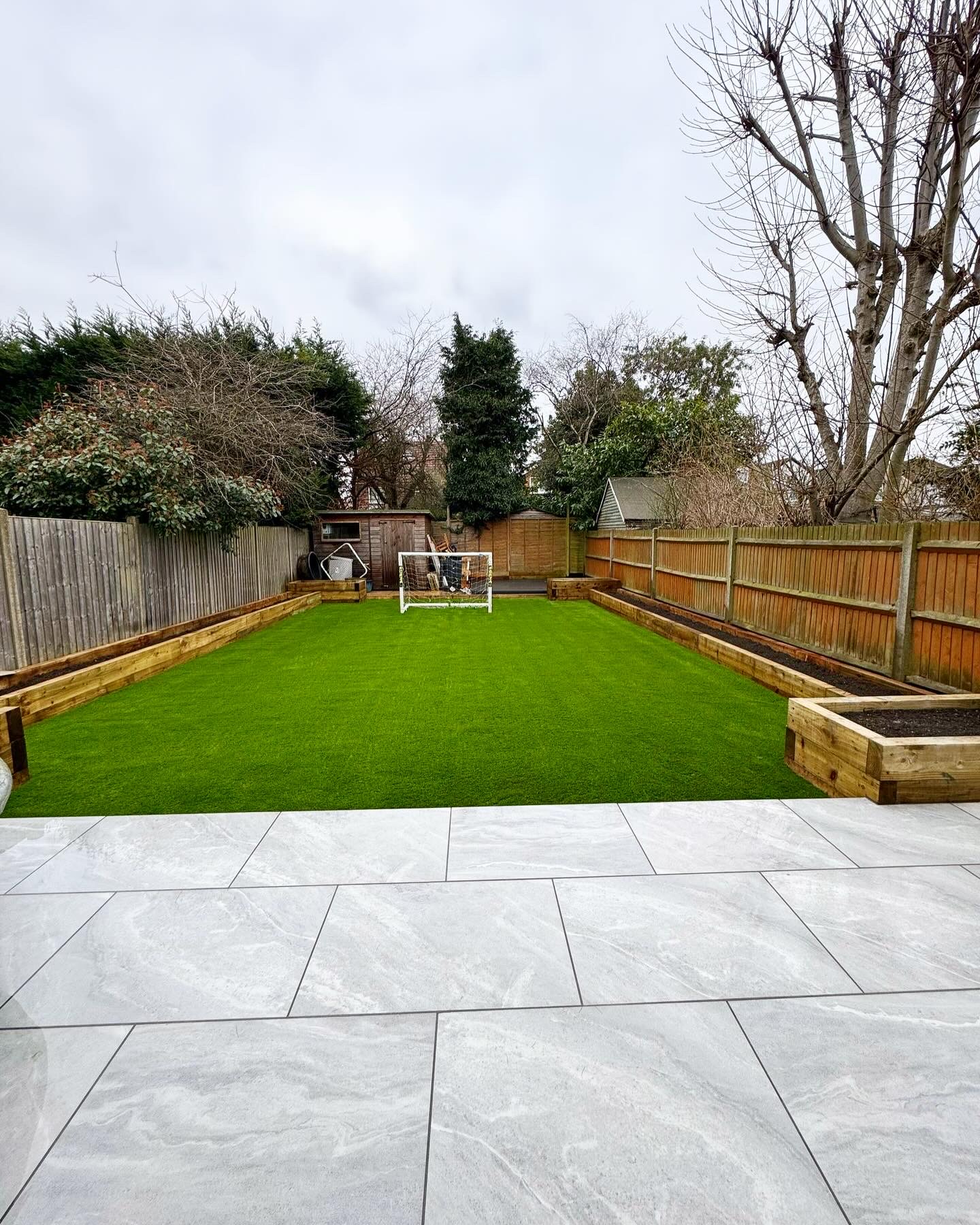 Family garden with raised beds in Kingston