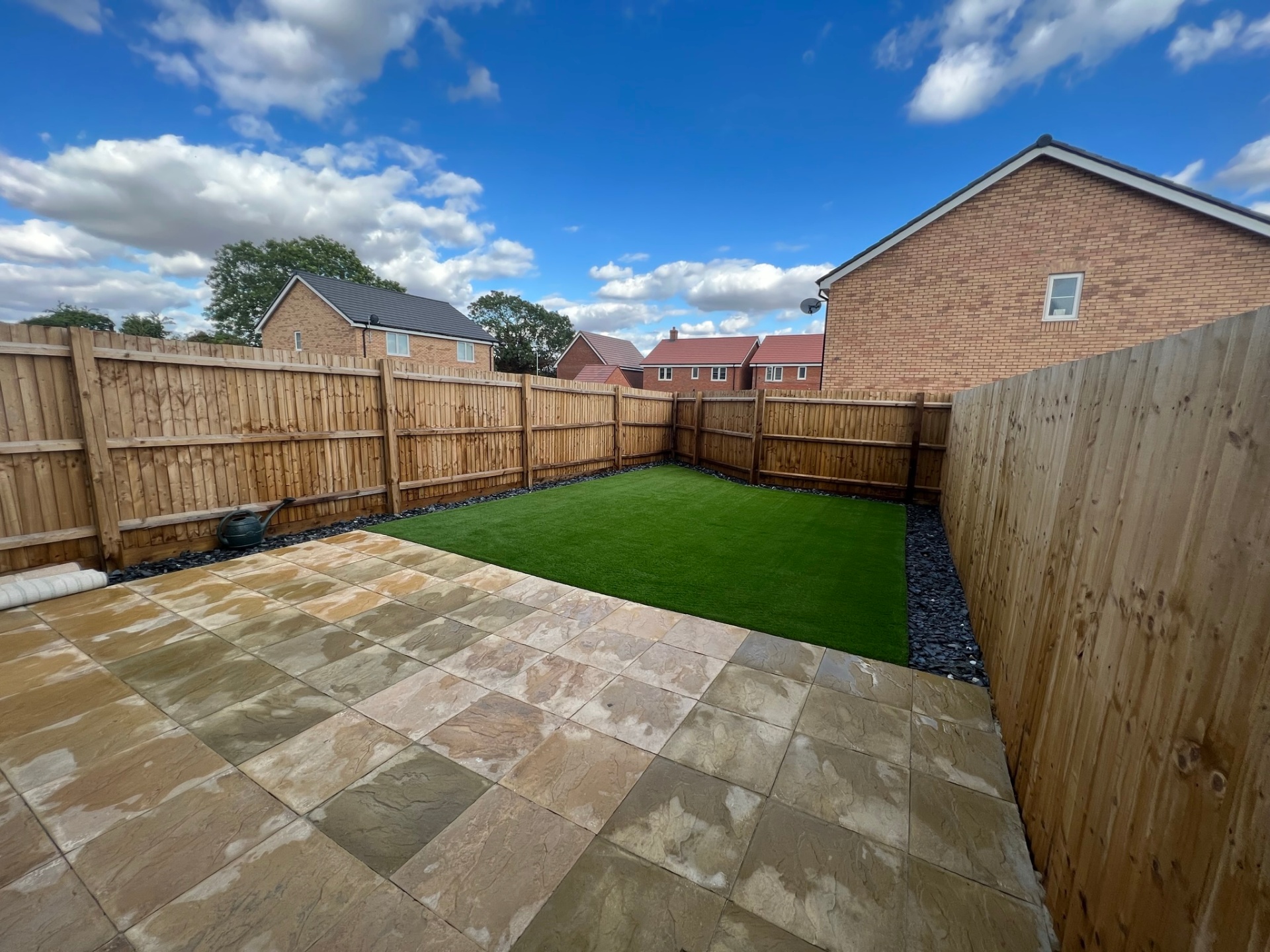 New build rear garden in Luton