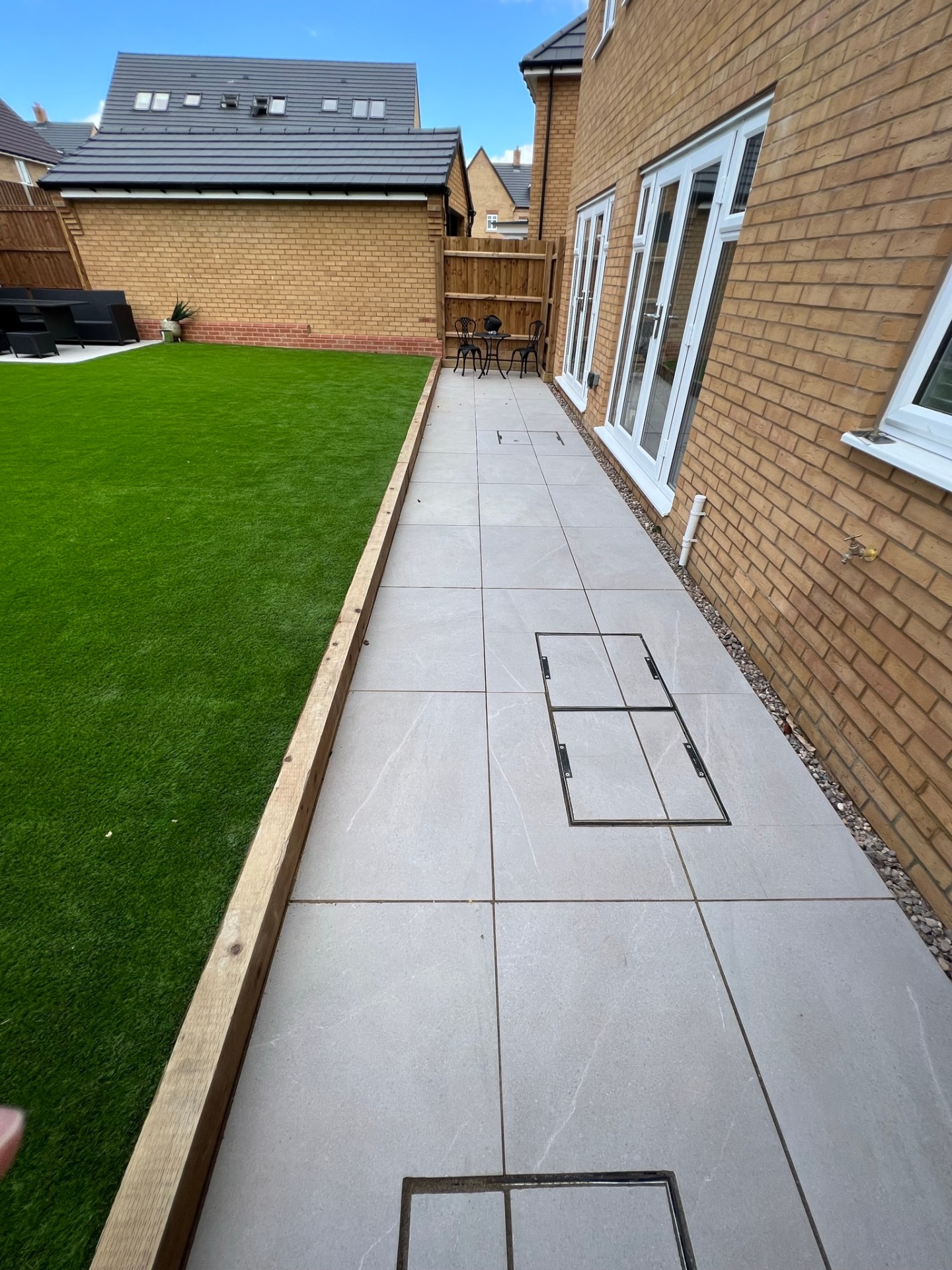 Patio and lawn in Potters Bar