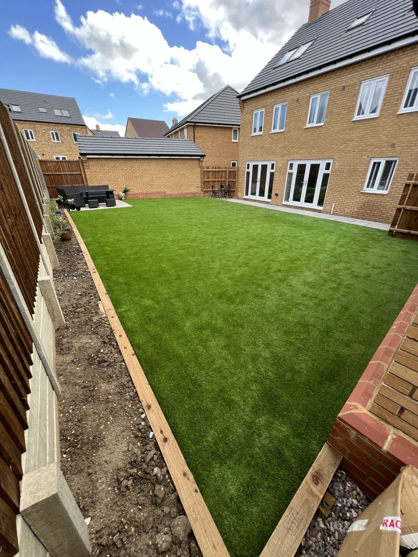 New build rear garden in Stevenage