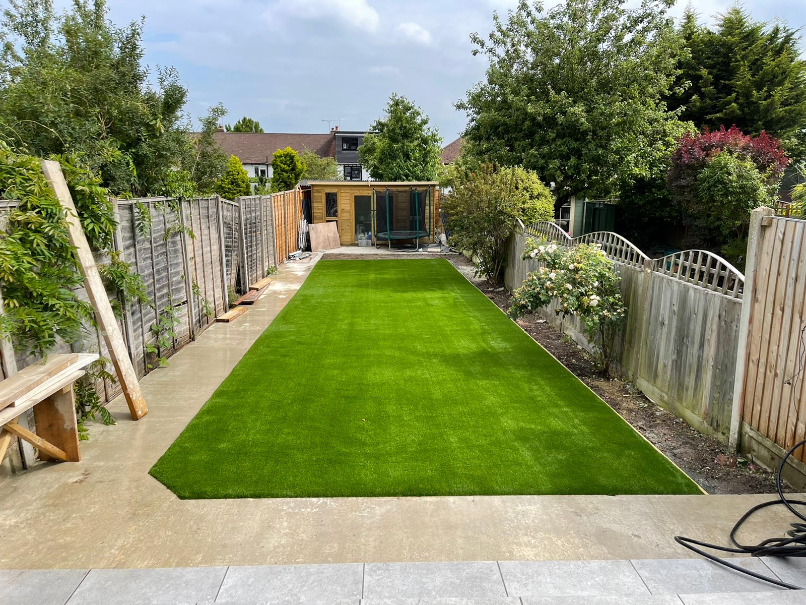 Long garden installation in Wokingham