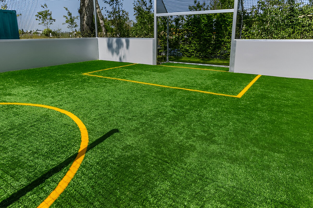 Enclosed sports court in Hertfordshire